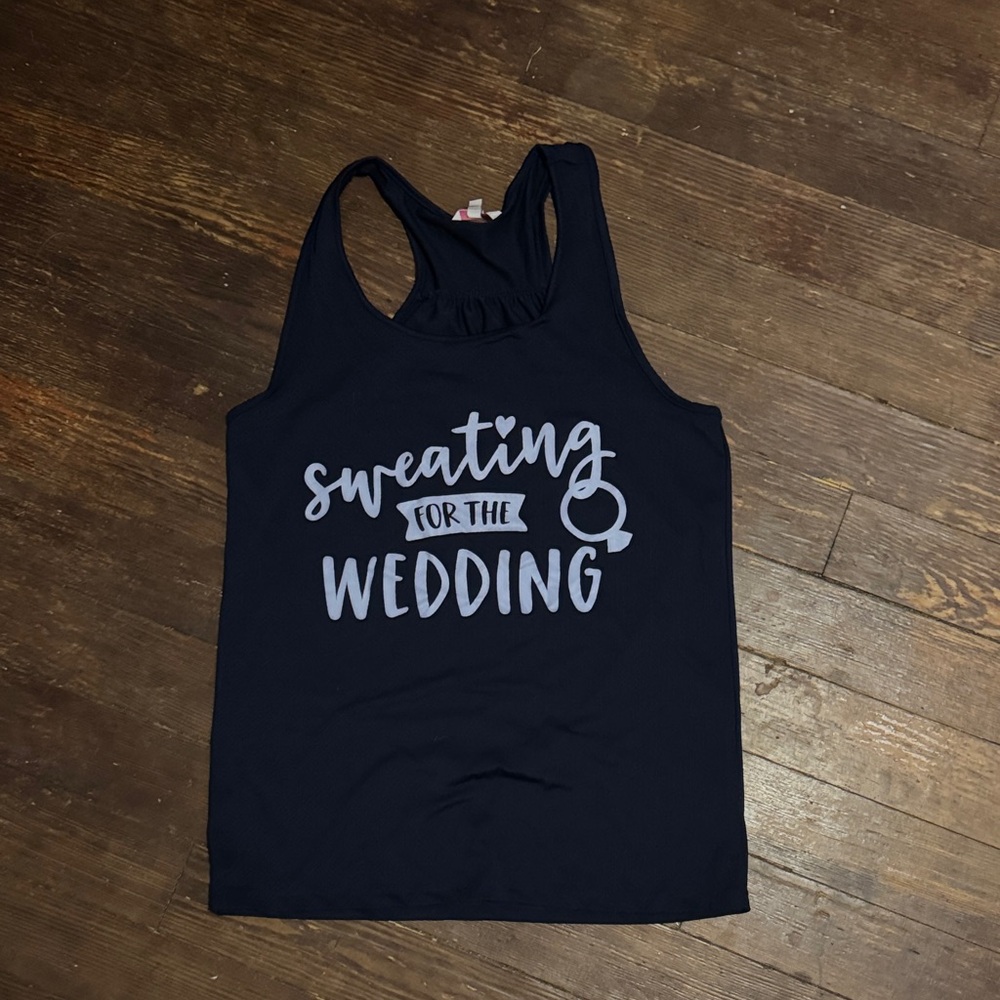 Black Wedding Workout Tank Top